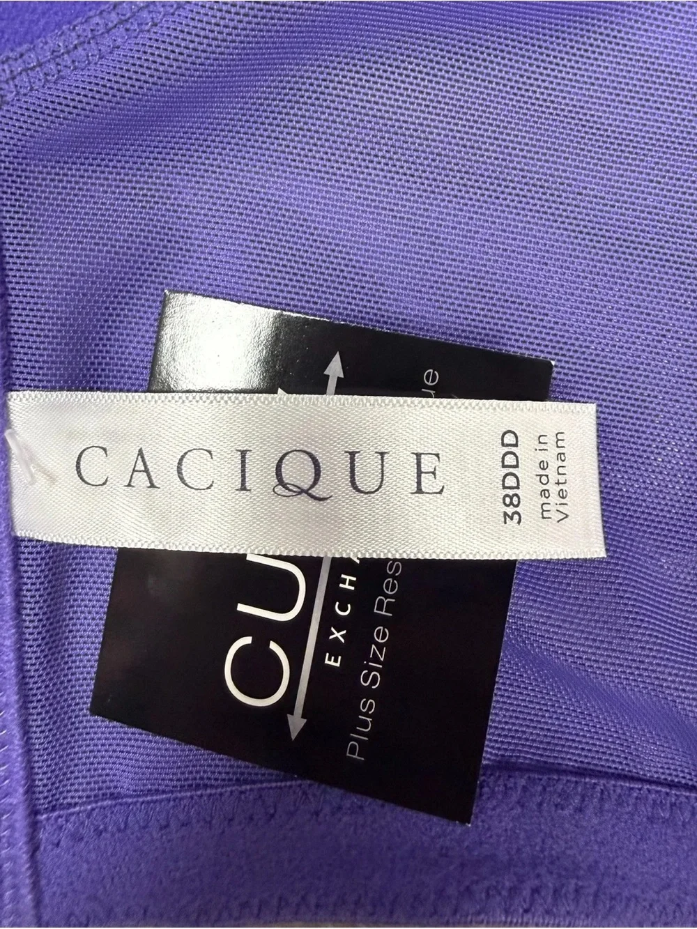 Cacique Purple Lace Longline Balconette Bra - Size 38DDD